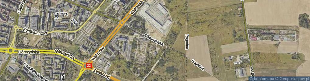 Zdjęcie satelitarne Silwanowska ul.